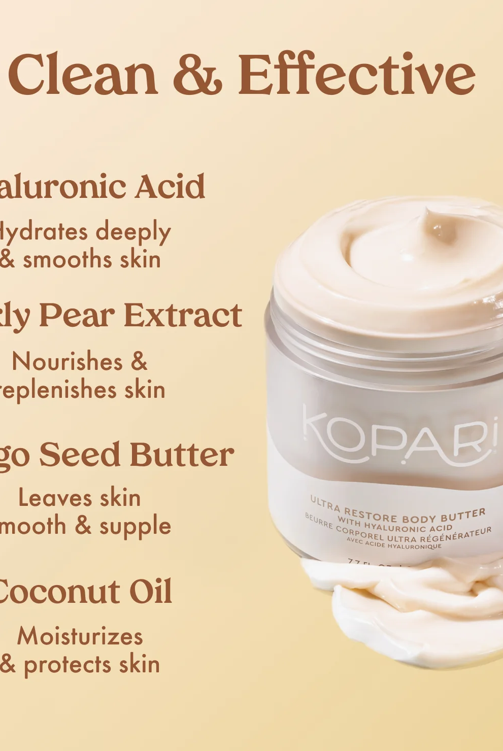 An open jar of body lotion against a yellow wall.