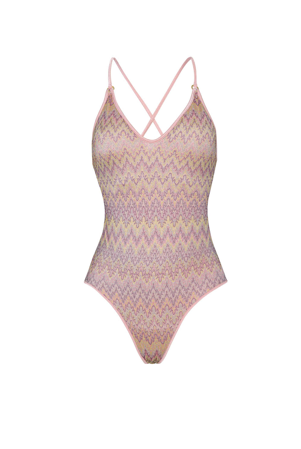 Patterned swimsuit on a white background