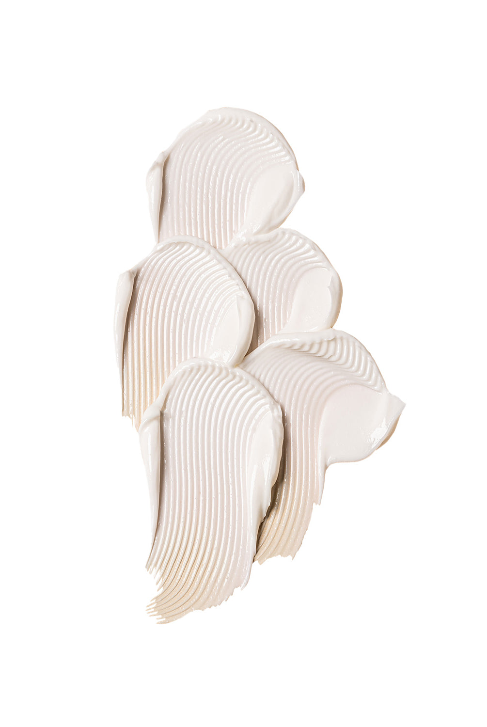 body lotion spread against a white wall.