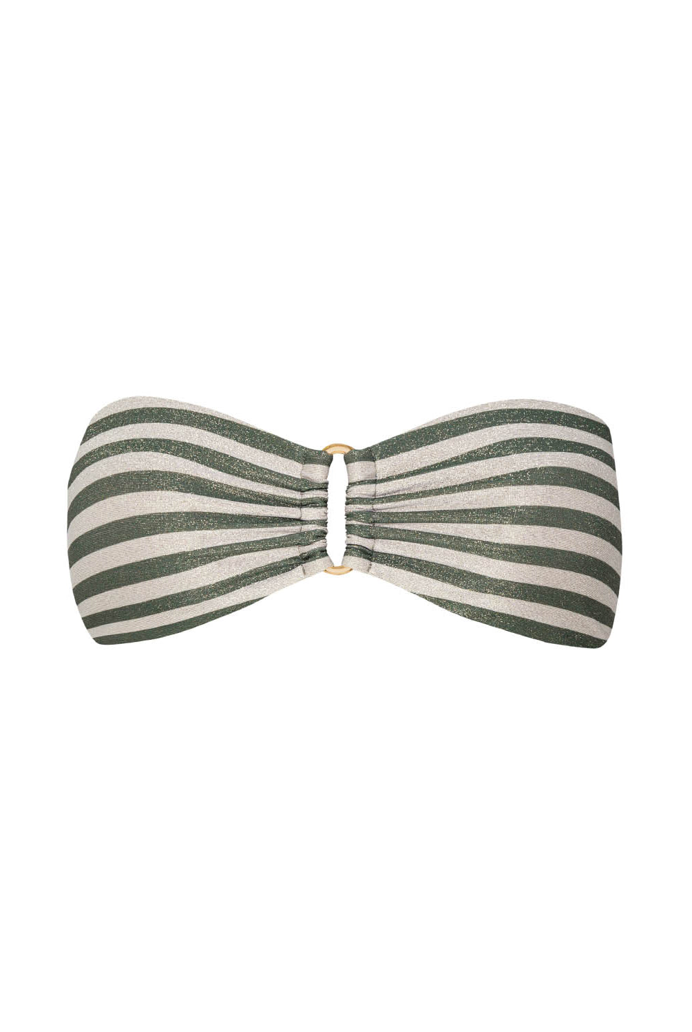 Striped bandeau top on a white background