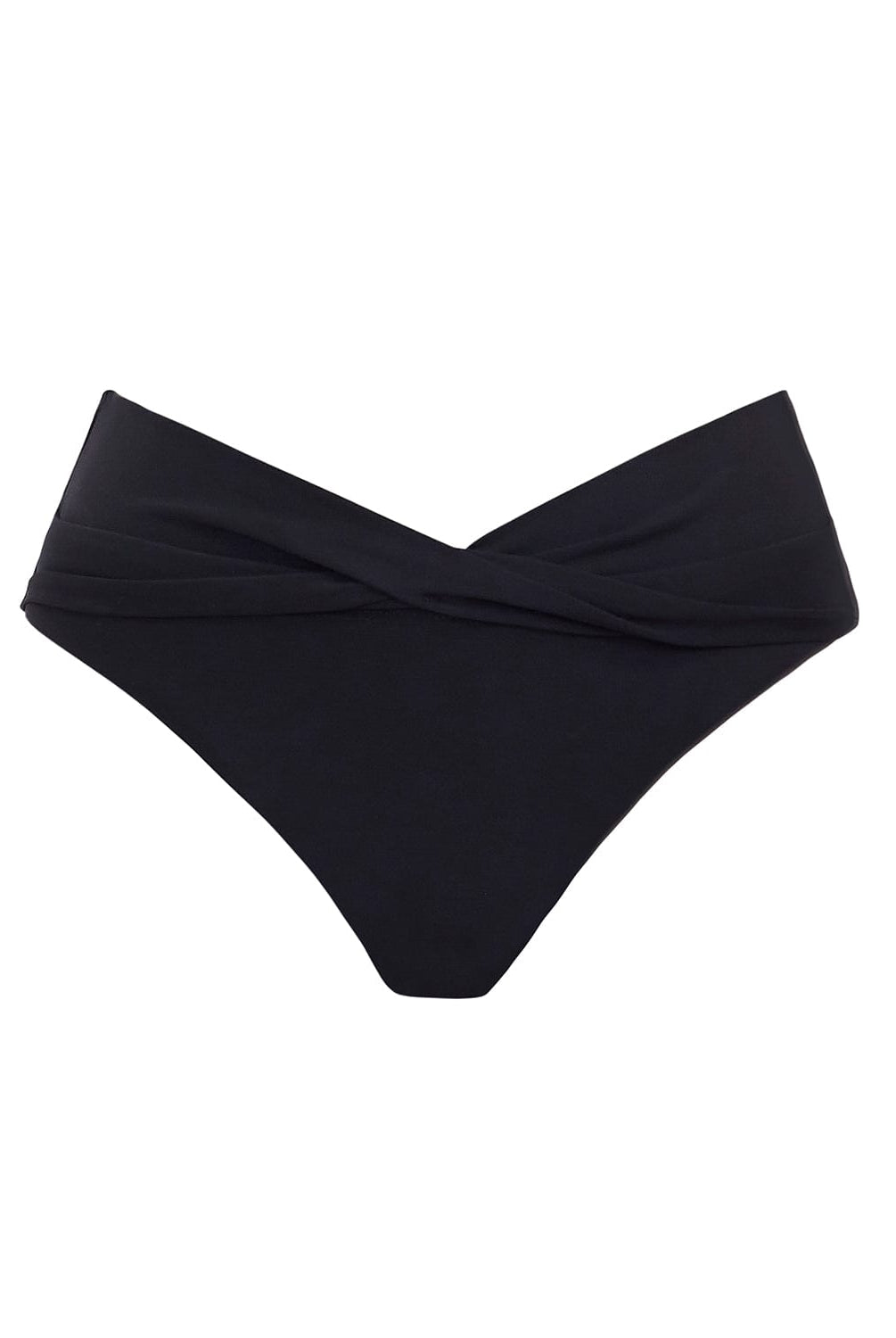 A black bikini bottom against a white wall.