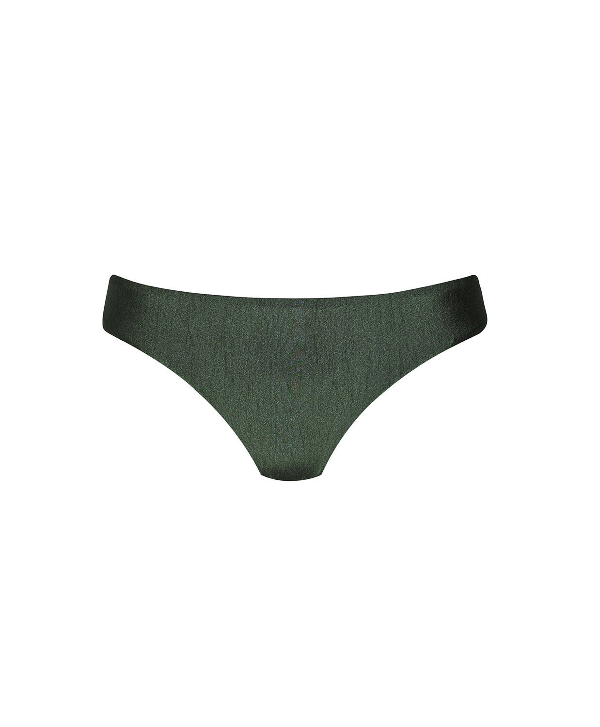 A green bikini bottom against a white background.