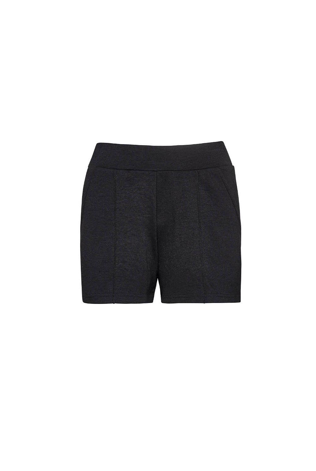 Black shorts on a white background