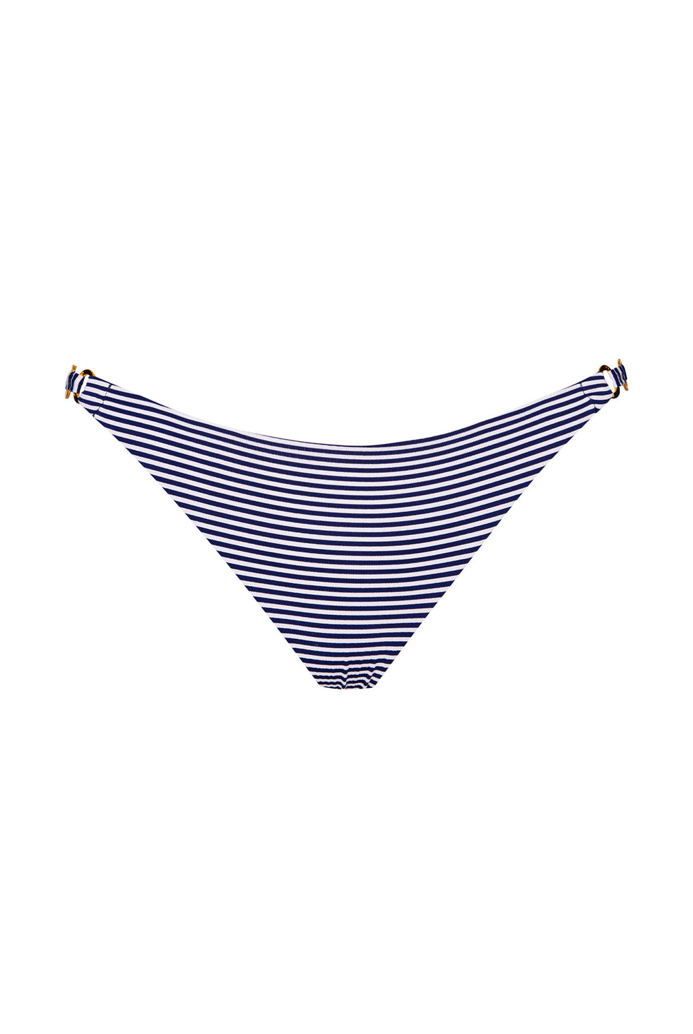 Navy and white striped seersucker bikini bottom