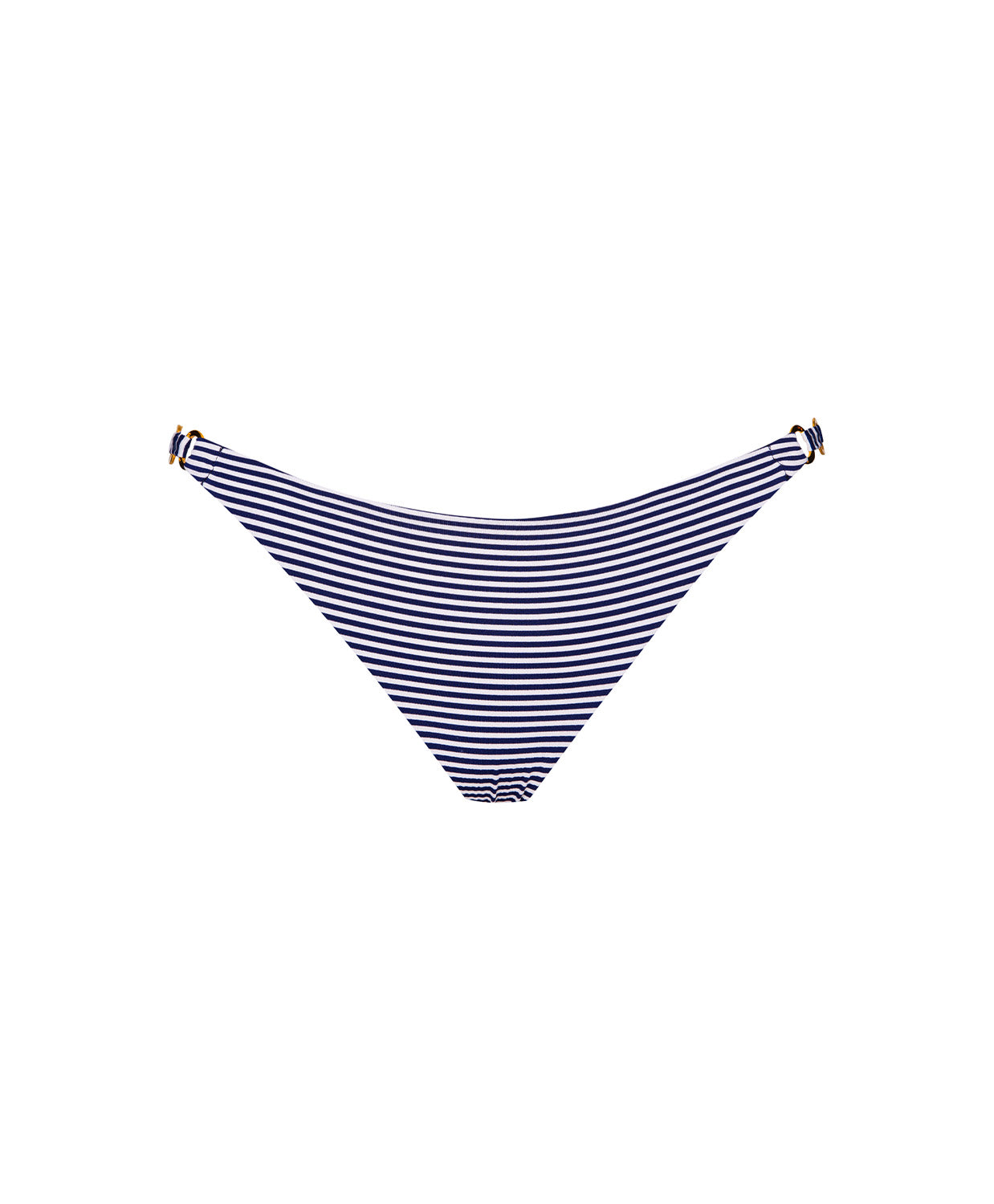 Navy and white striped seersucker bikini bottom