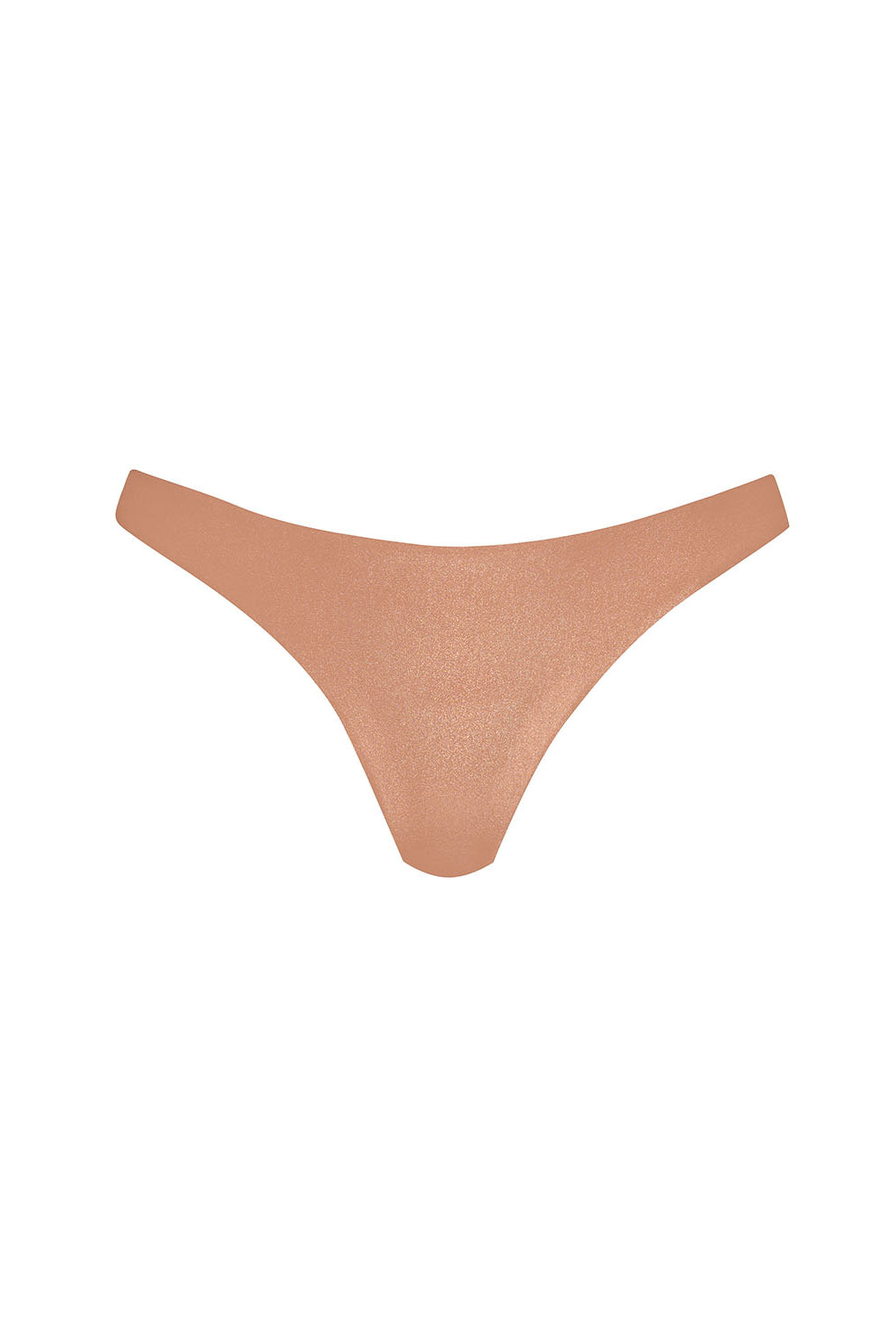 Carmel Basic Ruched Bottom bikini in caramel, featuring a cheeky ruched design.