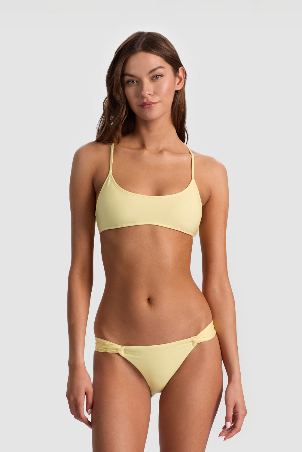 Golden Coast Bralette Top with a sleek, minimal silhouette and sun-ready design