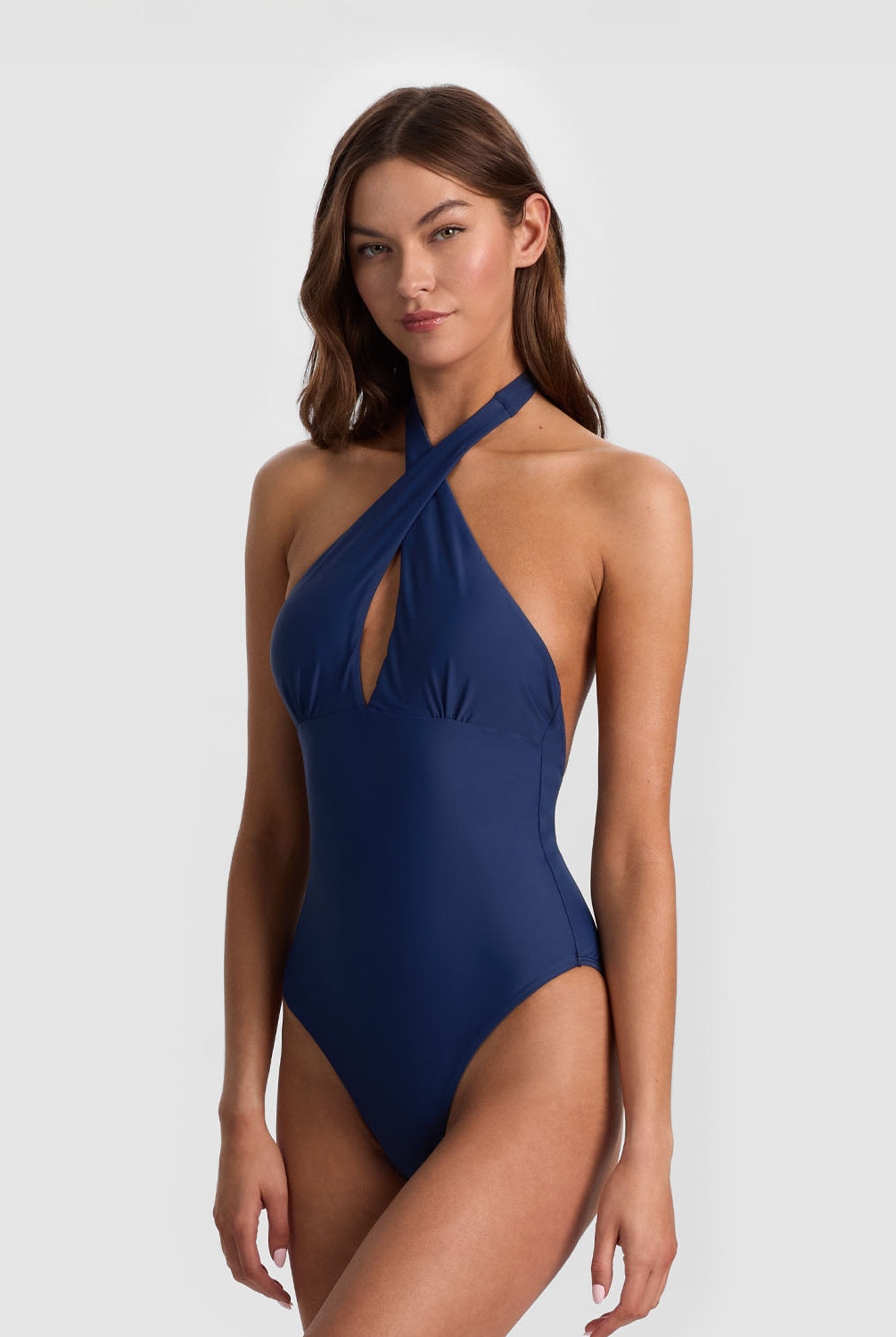 Navy Cross Front One Piece