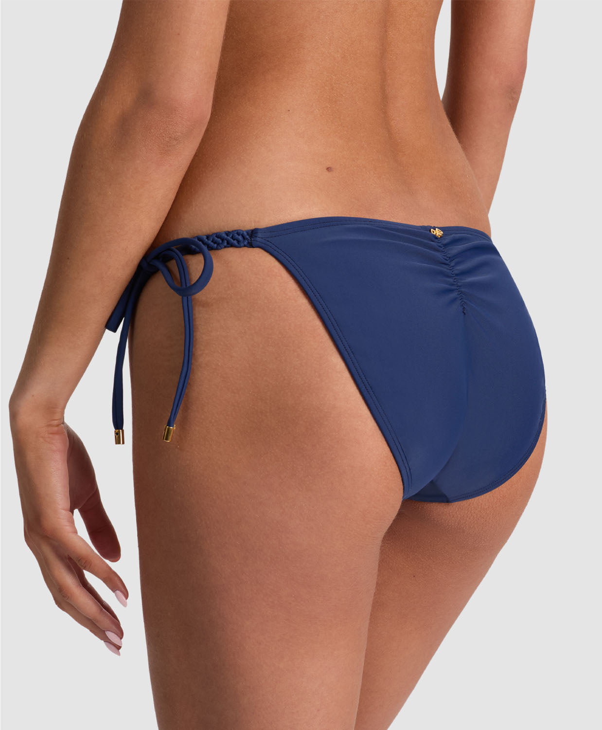 Navy Macrame Tie Side Bottom