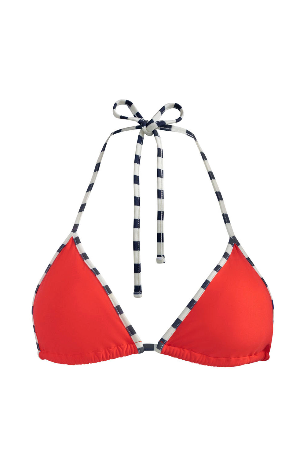 Sunset Waves Thea Triangle Top red triangle bikini top with adjustable ties and strap trim