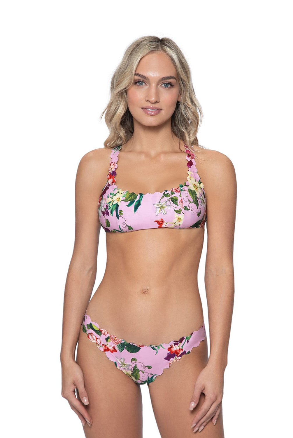 Summer Hibiscus Reversible Seamless Wave Bottoms (FINAL SALE) - PQ Swim (PilyQ)