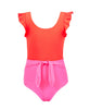 Kids Cosmo Pink Belted Knot One Piece