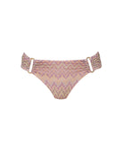Patterned bikini bottom on a white background