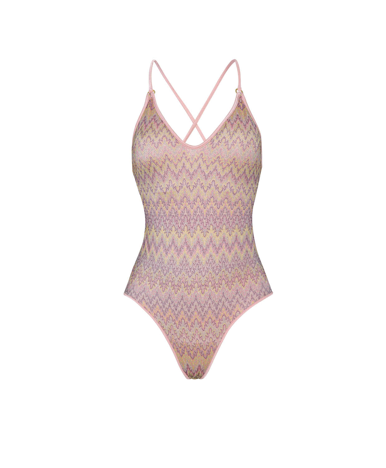 Patterned swimsuit on a white background