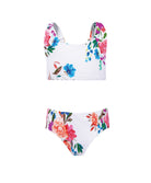 Floral bikini set on a white background