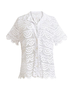 Water Lily Lace Button Top