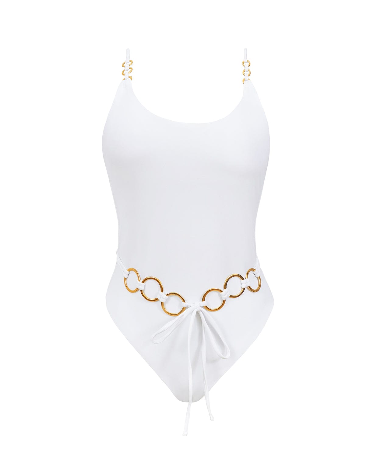 Gold Chain One Piece swimsuit in white - Same