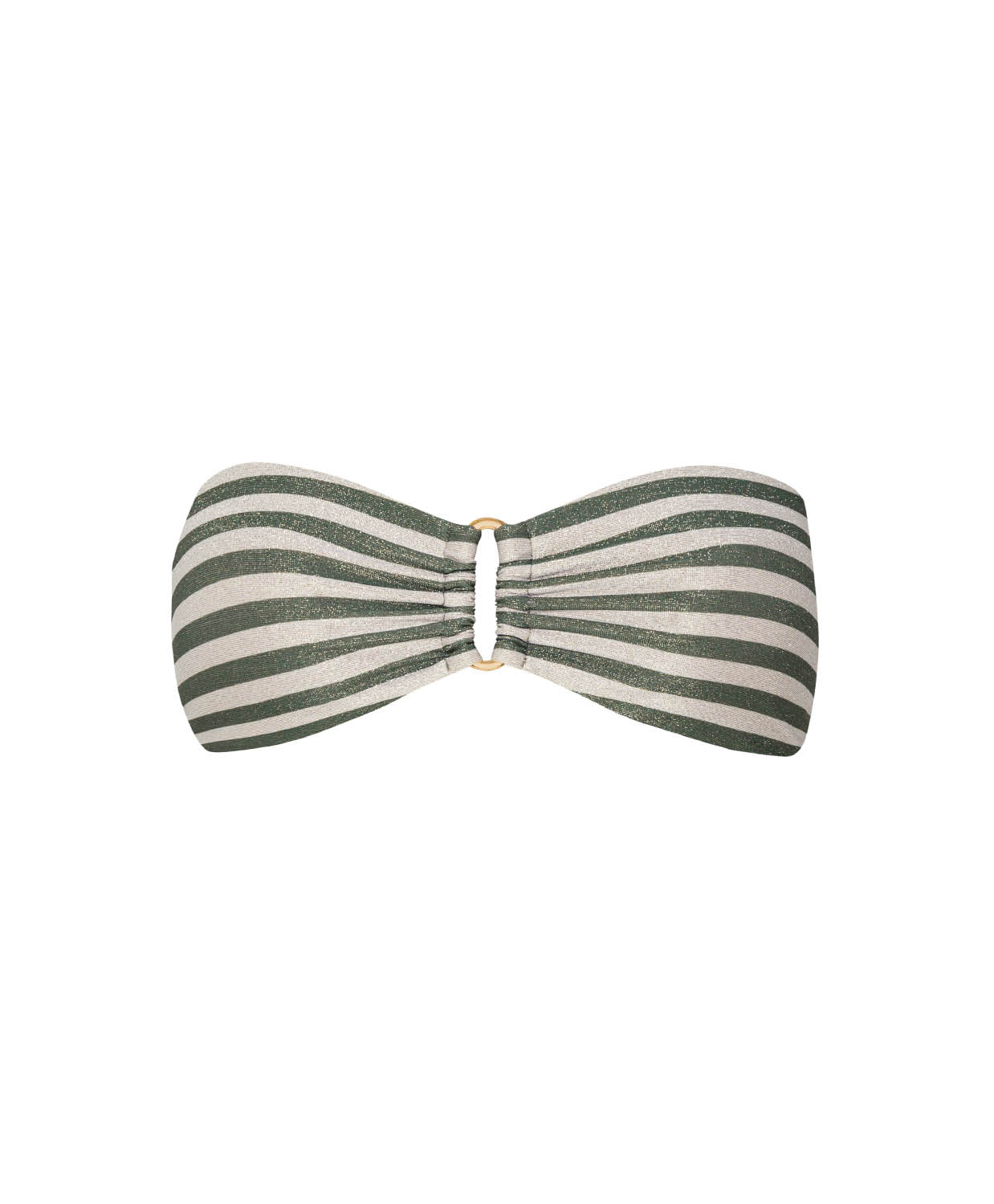 Striped bandeau top on a white background