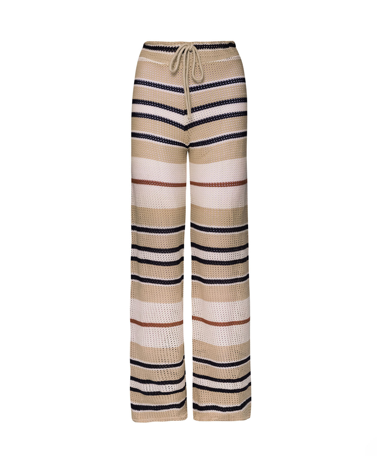 Pacific beige Bree Boho Pant with intricate woven pattern and adjustable drawstring waist, designed for a relaxed, flattering fit.