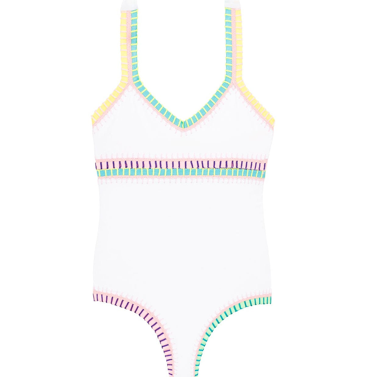 Kids Water Lily Rainbow Embroidered One Piece Swimsuit | PQ Swim