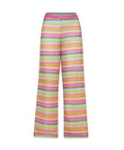 Colorful striped pants on a white background