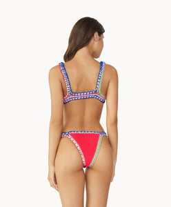 Brazilian Bikini Bottoms - Ferrarini Red Crochet Bottom – PQ Swim (PilyQ)
