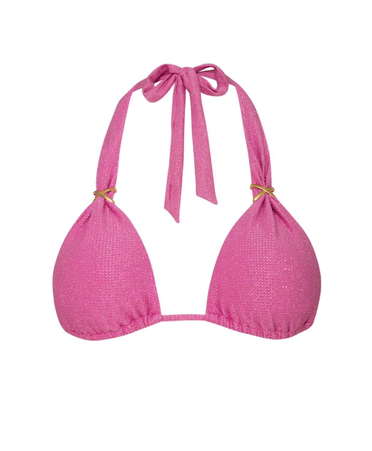 GLOWNY ♥ HALTER BIKINI TOP /追跡付 Women Halter Bikini Top Solid - Vilebrequin x Ines de la