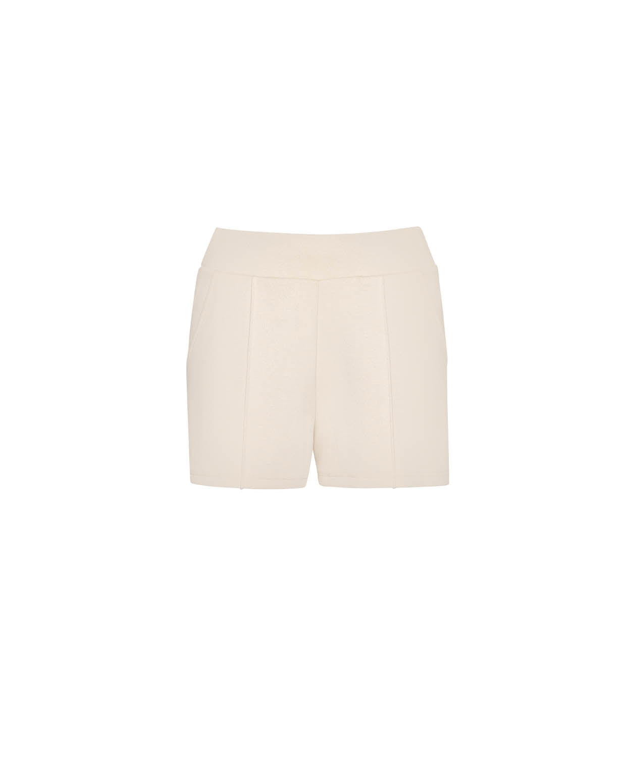 Tan shorts on a white background
