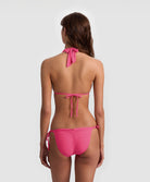 Vivid Pink Tie Side Bottom with adjustable side ties in a bright pink hue
