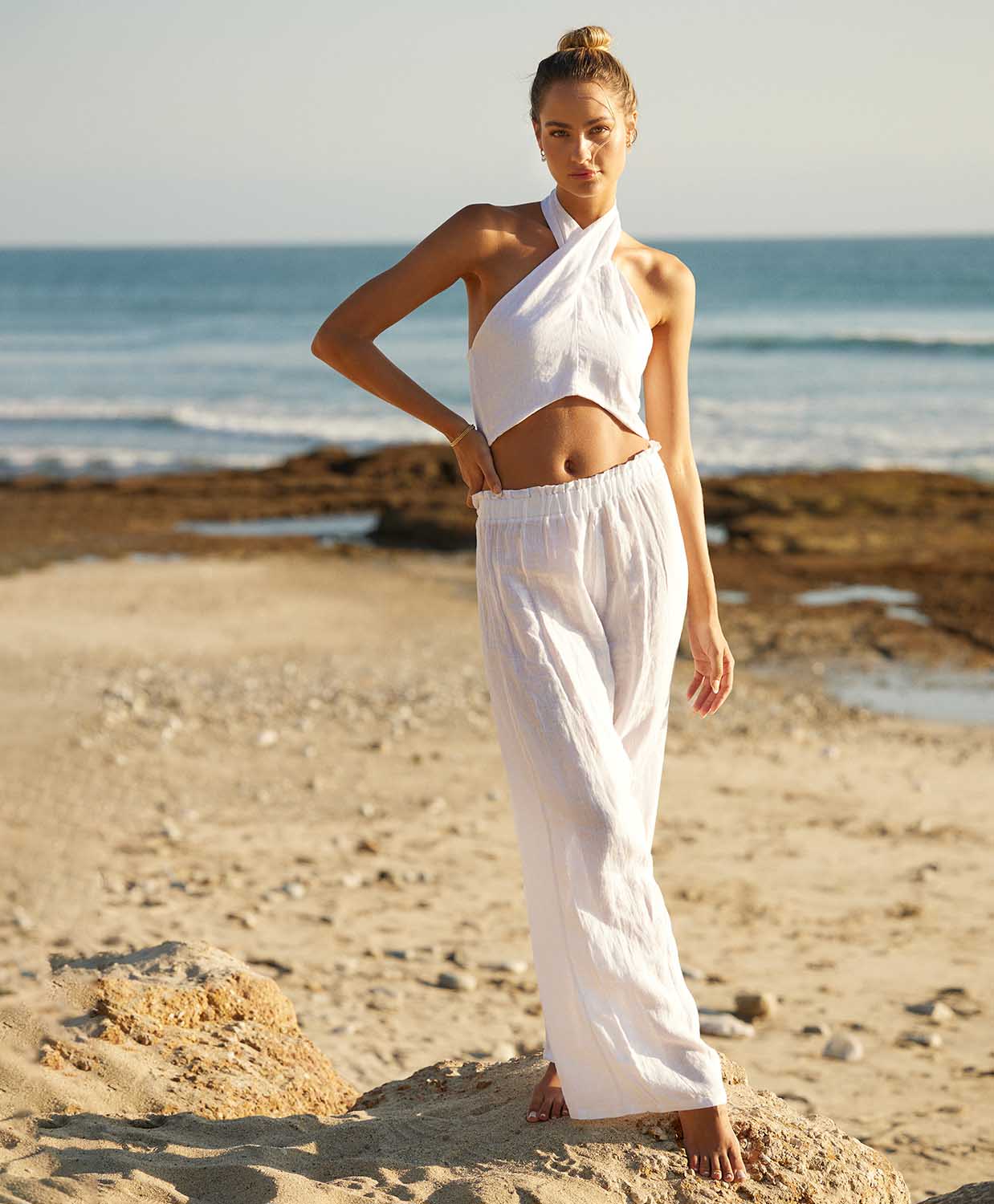 Water Lily Linen Wrap Top | PQ Swim