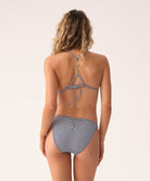 Navy and white striped seersucker bikini bottom