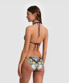Antique Scroll Rope Bottom bikini with baroque twisted rope ties and vintage-inspired scroll print.