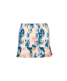 Blossom Ruby Smocked Skirt with floral print, fully smocked fit, and ruffled hem