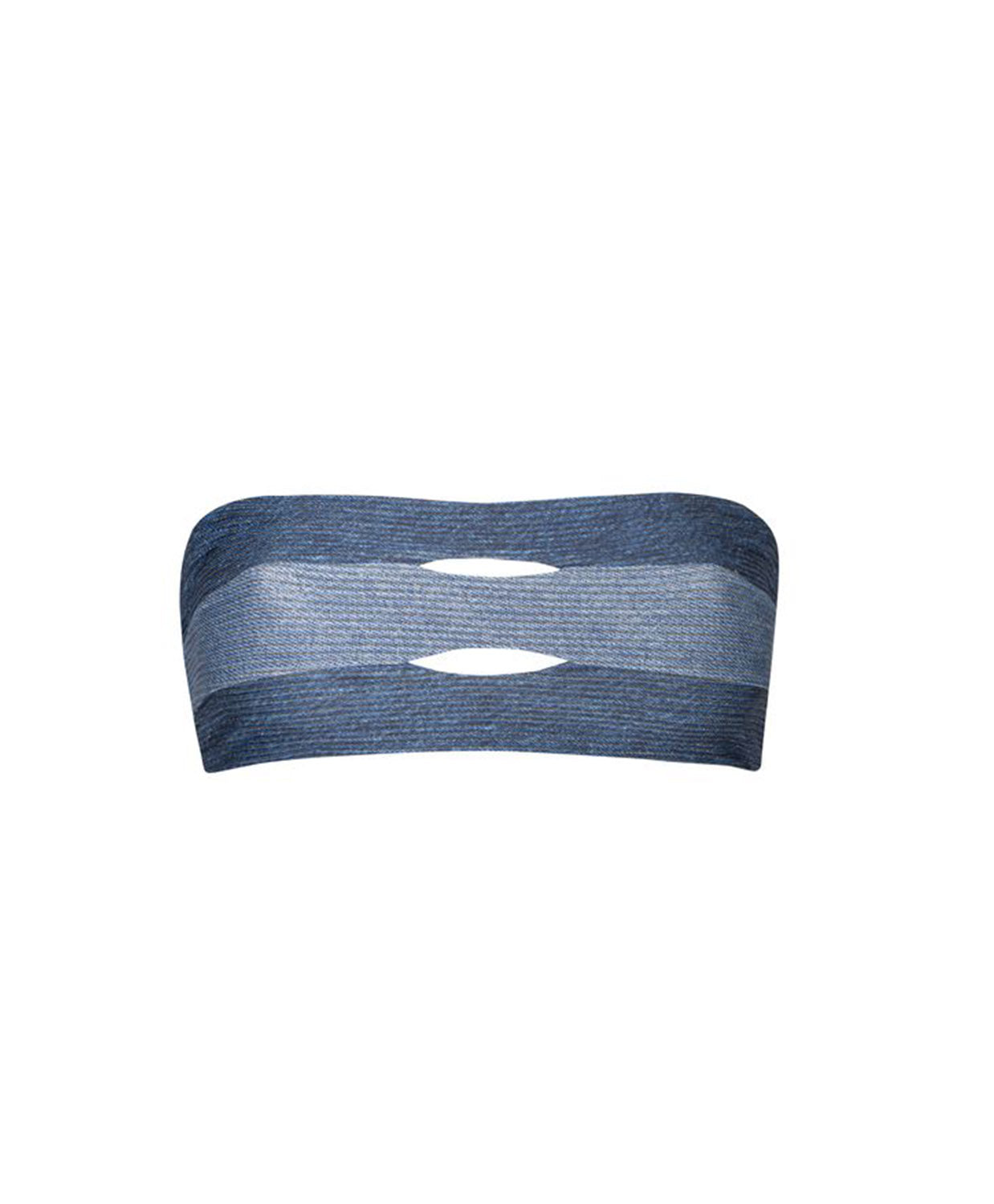 Blue Crush Billie bandeau bikini top with peek-a-boo cutout
