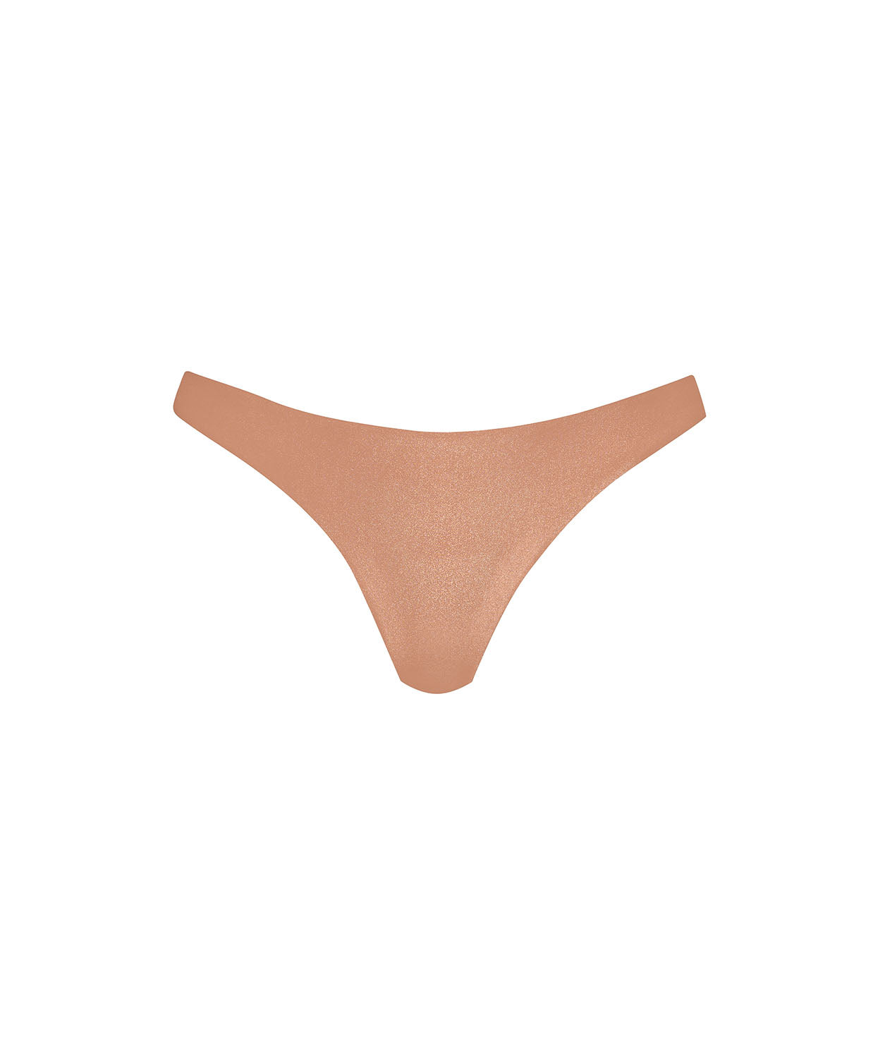 Carmel Basic Ruched Bottom bikini in caramel, featuring a cheeky ruched design.