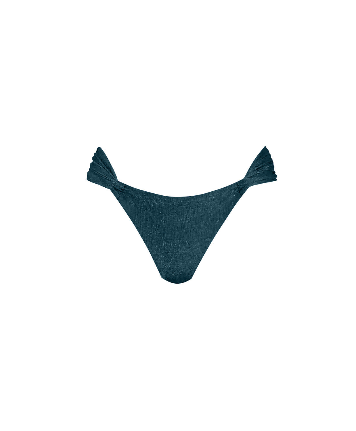 Cosmic Lace Fanned Bottom ruched bikini bottom with subtle shimmer and fanned design