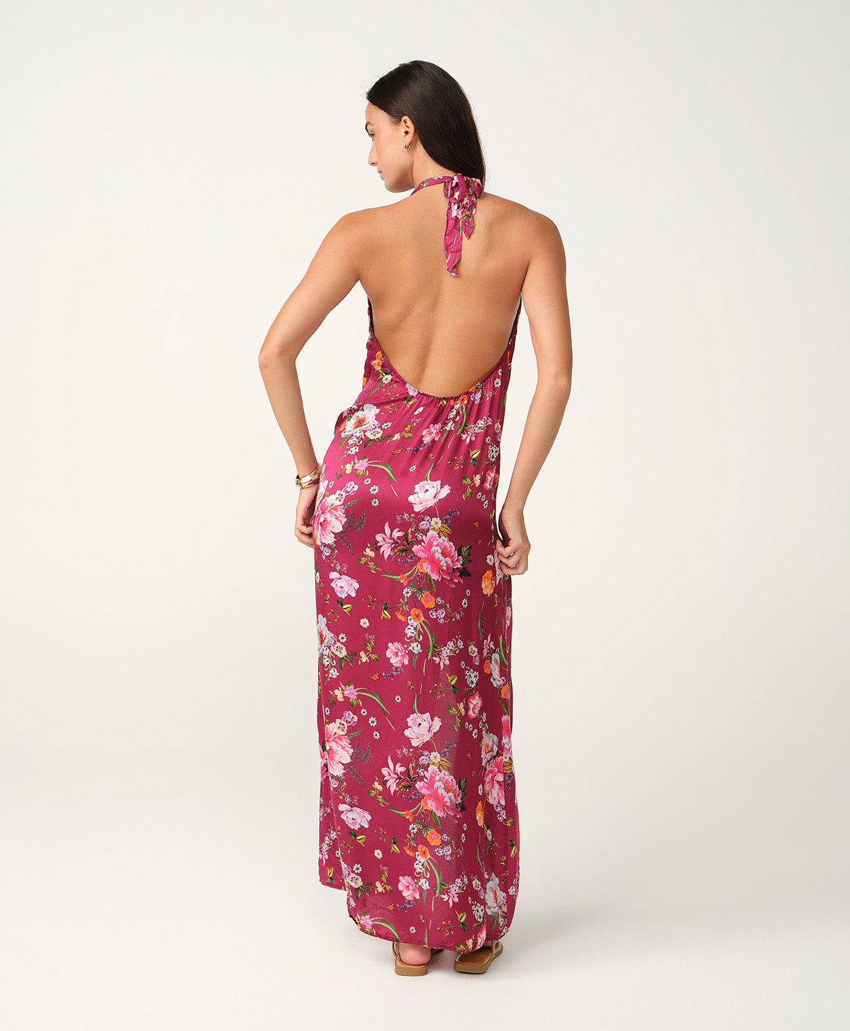 Fiesta Flora Bonnie Halter Dress in vibrant floral print