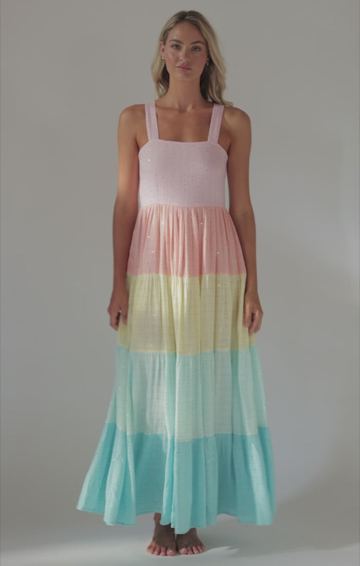 Multi colored sundress hotsell