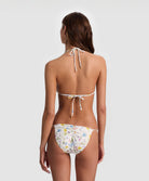 Twisting Vines Embroidered Rope Bottom with hand-embroidered florals, butterfly motifs, and twisted rope sides.