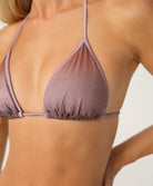 Violet Haze Keira Triangle Bikini Top with shimmering ombré mesh
