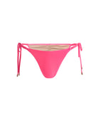 Vivid Pink Tie Side Bottom with adjustable side ties in a bright pink hue