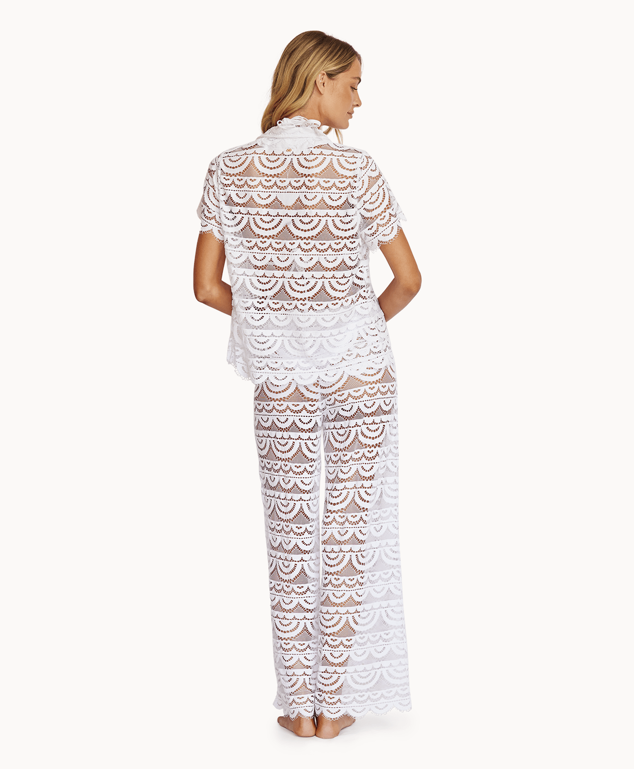 Cover Up High Waist Lace Backless Swimwear