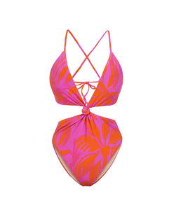 Del Mar Palms Knot Cut Out One Piece