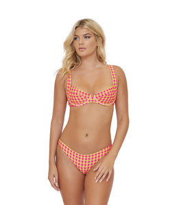 Gingham Basic Ruched Bottoms