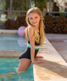 Kids Midnight Elastic One Piece (FINAL SALE) - PQ Swim (PilyQ)