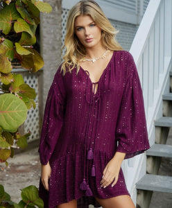 Sangria Angelica Sequined Tunic