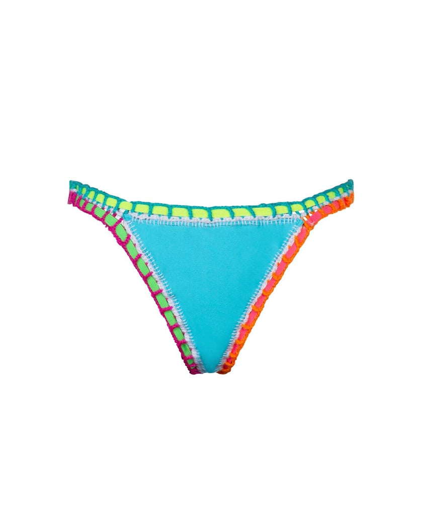 Brazilian Bikini - Ferrarini Pacific Blue Crochet Bottom – PQ Swim (PilyQ)