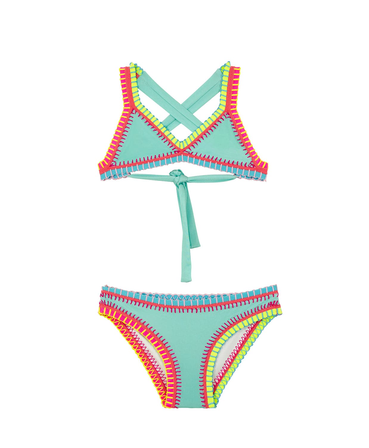 Aangepaste Bereiken afdrijven Seashore Rainbow Embroidered Bikini | PQ – PQ Swim (PilyQ)
